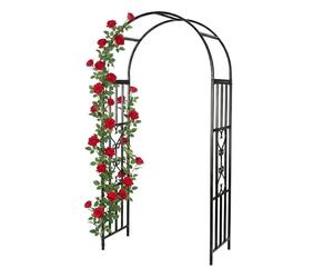 Relaxdays Black metal rose arc