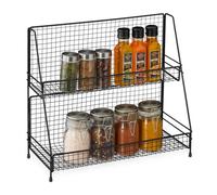 Relaxdays Black Metal Spice Rack