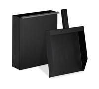Relaxdays Black Narrow Ash Bucket with a Shovel