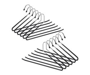 Relaxdays Black Non-Slip Trouser Hanger Set