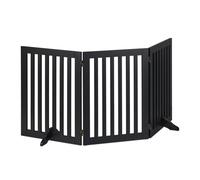 Relaxdays Tall Safety Gate for Kids & Pets, with Feet and Floor Protectors, Free-Standing Barrier, 70 x 154 cm, Black