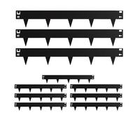 Relaxdays Black steel lawn edging