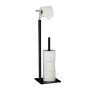 Relaxdays Black Toilet Paper Holder