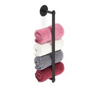 Relaxdays Black Towel Rail Stainless Steel