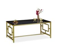 Relaxdays Black & White Glass Coffee Table