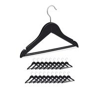 Relaxdays Black Wooden Kids' Coat Hangers
