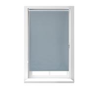 Relaxdays Blackout Blind, Thermal Roller Curtain, No Drill, Attach with Clamps, 80x160cm Length, 76cm Width, PVC, Grey, 160 x 80 x 6.5 cm