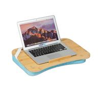 Relaxdays Blue Lapdesk with Bamboo Tray