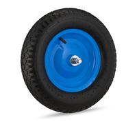 Relaxdays Blue Wheelbarrow Wheel with Axle