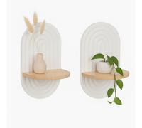 Relaxdays Boho wall shelves, 2-pack