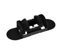 Relaxdays boot scraper, all-round brushes, for outdoor use, robust bristles, floor mounting, black
