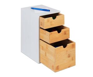 Relaxdays Box of Drawers with 3 Slots