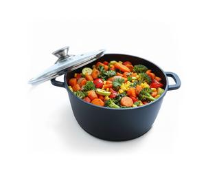Relaxdays Braising pot with glass lid