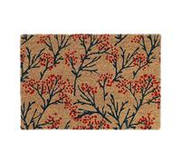 Relaxdays Branch Pattern Door mat Doormat Coir Welcome, 40 x 60 cm, Inside & Outside, Non-Slip, Multicoloured