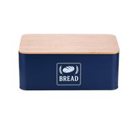 Relaxdays Bread bin with bamboo lid, retro design