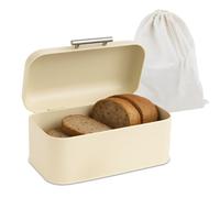 Relaxdays Bread box with lid and bag