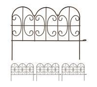 Relaxdays Bronze Flower Bed Edging Metal, Set of 4