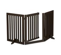 Relaxdays Brown barrier with door 70 cm