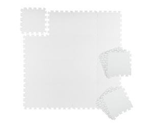Relaxdays Brown Floor Mat of 72 Puzzle Tiles
