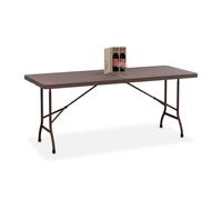 Relaxdays Brown Foldable Garden Table