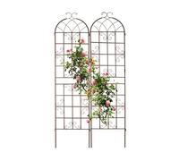 Relaxdays Brown Metal Trellis Set of 2