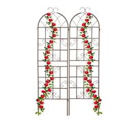 Relaxdays Brown Metal Trellis Set of 2