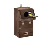 Relaxdays Brown Nesting Box with Cleaning Flap
