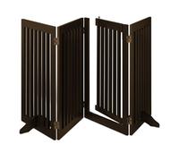 Relaxdays Brown safety gate with door 92 cm