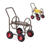 Relaxdays Brown Steel Hose Trolley