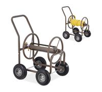 Relaxdays Brown Steel Hose Trolley