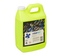 Relaxdays Bubble Refill Bottle, 2 Litre Solution Canister, Use Manually/with Machines, Birthdays, Parties, Green, 2l