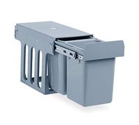 Relaxdays Built-In Kitchen Bin, Pull Out, 8 L, Plastic Waste Separation System, HWD 35.5 x 25 x 47 cm, Grey