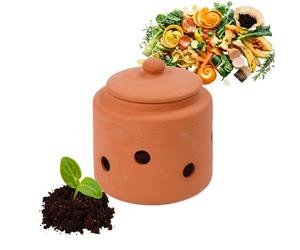 Relaxdays Buried clay worm composter