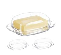 Relaxdays Butter Dish, 100% plastic, 6.5 x 18.5 x 12.5 cm