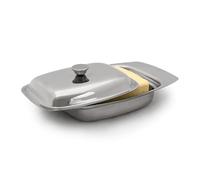 Relaxdays Butter Dish Stainless Steel with Handle