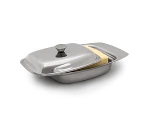 Relaxdays Butter Dish Stainless Steel with Handle