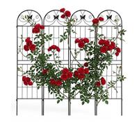 Relaxdays Butterfly trellis set of 4