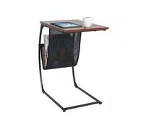 Relaxdays C-shaped side table with newspaper rack