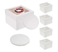 Relaxdays Cake box set with window & cake boards