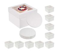 Relaxdays Cake box set with window & cake boards
