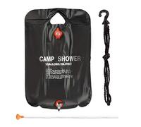 Relaxdays Camping Shower 20 L Solar Shower Camping Hanging Foldable with Hand Shower, Mobile Outdoor Shower, Black