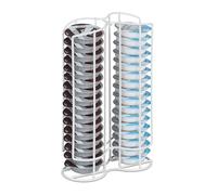 Relaxdays Capsule Compatible Tassimo, Coffee Pod Holder for 32 Units, H x W x D: 29 X 18 X 8.5 cm, White, Iron, 29x18x8.5 cm