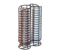 Relaxdays Capsule Holder Compatible Tassimo, Coffee Pod Holder for 32 Units, H x W x D: 29 X 18 X 8.5 cm, Black