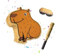 Relaxdays Capybara piñata with stick and mask