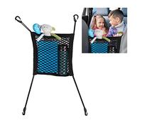 Relaxdays Car Organiser Net, Elastic, Storage, Dog Barrier, Easy Assembly, Mesh Pocket H x W 30 x 30 cm, Black