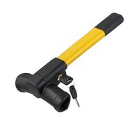 Relaxdays Car Steering Wheel Lock, Adjustable, Anti-Theft Device, Van Crook Protection, Universal, Steel, Yellow/Black, Plastic, 36 x 18 x 8 cm