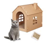 Relaxdays Cardboard Cat House Scratching Board