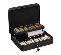 Relaxdays Cash Box with Coin Counting Board