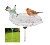 Relaxdays Cast-Iron Bird Bath with Stake