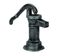 Relaxdays Deco Pump, Antique Design, Swing Manual, Nostalgic Garden Water Decoration, Vintage, Cast Iron, Grey/Green, 22.5 x 13.5 x 10.5 cm